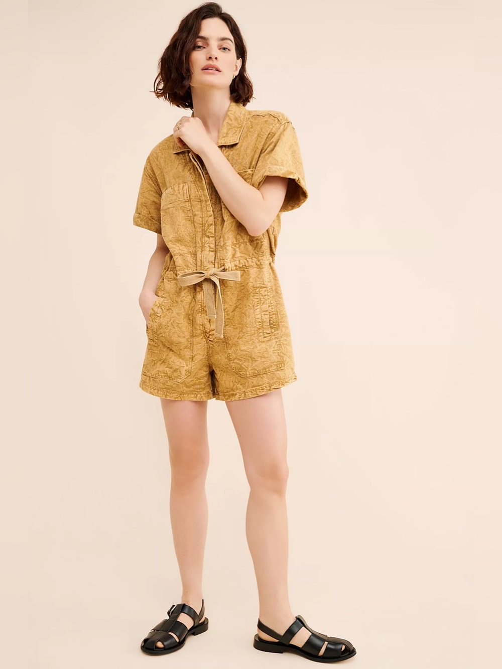 NWOT Free People Rhodes Chino Romper
